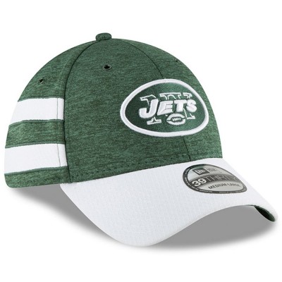 Men's New York Jets New Era Green/White 2018 NFL Sideline Home Official 39THIRTY Flex Hat 3058207